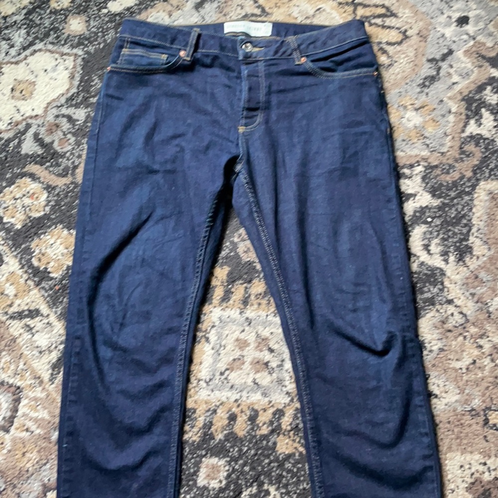 Dark blue jeans